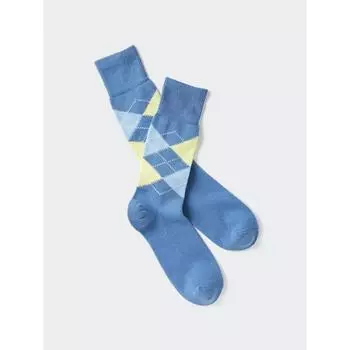 Носки Uniqlo с узором «Аргайл» 61 BLUE/MEN 2527