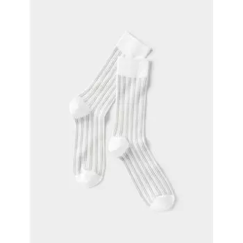 Носки Uniqlo в полоску 01 OFF WHITE/MEN 2527