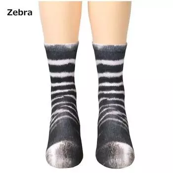 Носки унисекс для взрослых с 3D-принтом в виде лап животных, креативные, забавные, с изображением кошек, собак, динозавров, тигровых лап, носки-новинки, рождественские подарки Adult-40cm