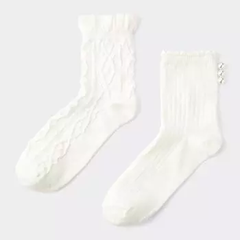 Носки унисекс GU by Uniqlo KIDS 2P с жемчужным плавным эффектом