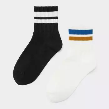 Носки унисекс GU by Uniqlo KIDS, линия 2P 81 MULTI PATTERN 2/1618 cm