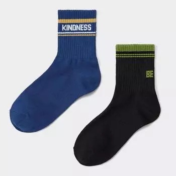 Носки унисекс GU by Uniqlo KIDS с логотипом 2P