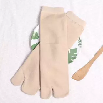 Носки в японском стиле с двумя пальцами, однотонные, хлопковые, для мужчин и женщин, дышащие, отдельные шлепанцы, носки с двумя пальцами, теплые, средней длины One Size