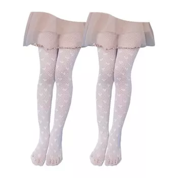 Носки в сеточку, белый комплект колготок, детские, колготки, белые, черные, чулки для девочек, детские концерты, милые, колготки, (Л, 2)