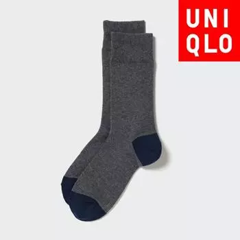 Носки в стиле колор-блок UNIQLO JAPAN 08 DARK GRAY/2527