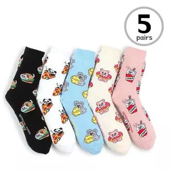 Носки Yummy Friends Like Mukbang (Crew 5Pairs) OP 15 23cm - 26cm