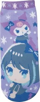 Носки жаккардовые Oshinoko x Sanrio Akane Kurokawa x Kuromi для взрослых JGS0804 [J s Planning] Женские (22-24см)