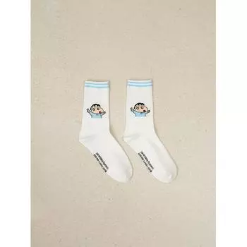 Носки женские DaiSo Duckbill S в рубчик Black Changoo (Greeting Changoo)