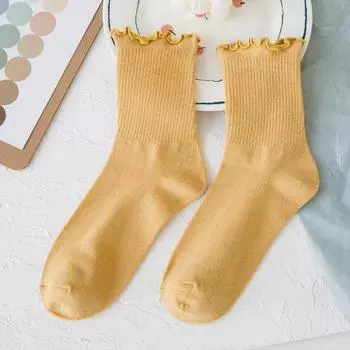 Носки женские средние носки симпатичные кружевные носки весна лето хлопковые чулки тонкие