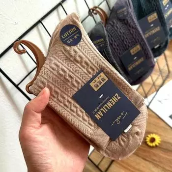 Носки Zhuji, чулки, мужские носки средней длины, японские ретро-мужские носки, хлопковые носки, спортивные носки, женские носки each pair has a hook.