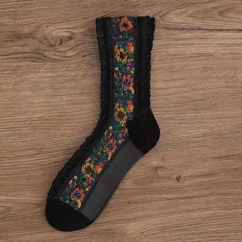 Носочки вязаные чёрный