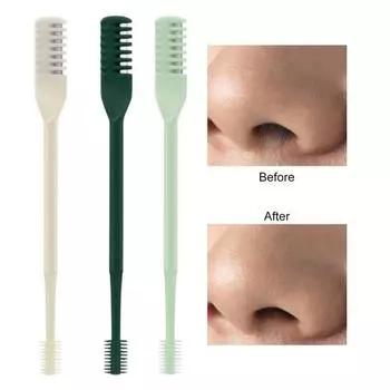 Носовая машинка для стрижки волос, вращающаяся на 360 градусов, моющаяся двойная головка с чистящей щеткой, приспособление для удаления волос в носу, товары для дома