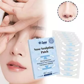 Носовая наклейка узкая носовая наклейка крыло узкие наклейки удобный носовой разрыв Nasa гаджет наклейка тонкая Sti T4Q9 42pcs-One size