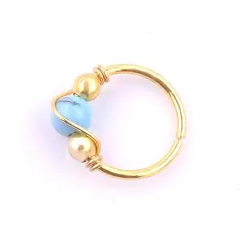 Носовое кольцо Сосновый камень Носовое кольцо Носовой ноготь Гвоздь Человеческий прокол Ювелирные изделия Европейский и американский стиль белый