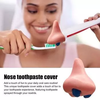 Носовой колпачок для зубной пасты, многоразовый выдавливатель для тюбика зубной пасты, дозатор зубной пасты в форме носа, подарок для друзей семьи розовый