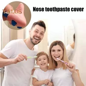 Носовой колпачок для зубной пасты, многоразовый выдавливатель для тюбика зубной пасты, дозатор зубной пасты в форме носа, подарок для друзей семьи розовый