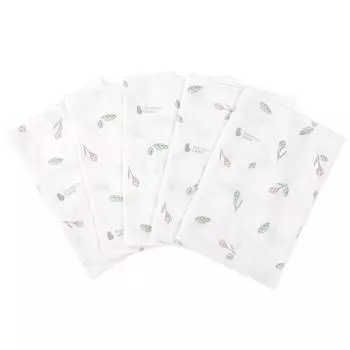 Носовой платок Bamboo Bebe Mild Bamboo Signature Baby с тиснением бутона цветка, 5 шт., корейские товары для детей