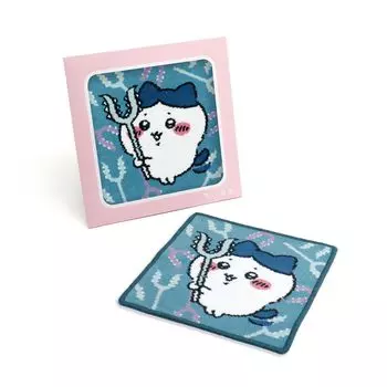 Носовой платок Chiikawa Towel Blue Chenille Hachiware в симпатичной упаковке 41-5050250 Приблизительно. 25 х 25 см