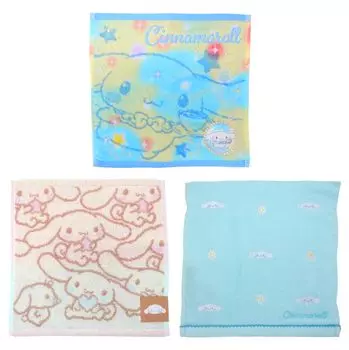 Носовой платок Cinnamoroll, набор из 3 узоров, дезодорирующий гофрированный носовой платок dreamy cinnamon органический натуральный коричный гофрированный носовой платок крошечный (антибактериальный