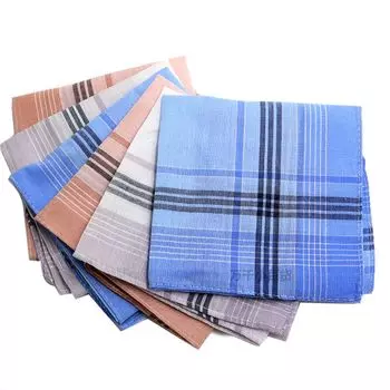 Носовой платок для среднего и пожилого возраста, старомодный, тонкий, мужской, ностальгический, портативный, мягкий, впитывающий пот, для вытирания рук, рта, носа Color random hair (4)