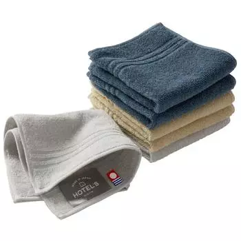 Носовой платок Imabari Towel Towel Towel Набор из 6 носовых платков ассорти 3 цветов 02 25 x 25 см Хлопок Высокоабсорбирующий Прочный Однотонный Сделано в Японии HOTEL S