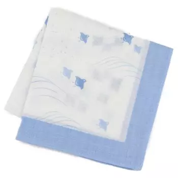 Носовой платок из хлопка и льна 47 x 47 см. Home Good Made in Made in Linen Fabric [Noren] Mens (Благоприятный узор/Водяной зуек/Гармония, безопасность, соответствие) /