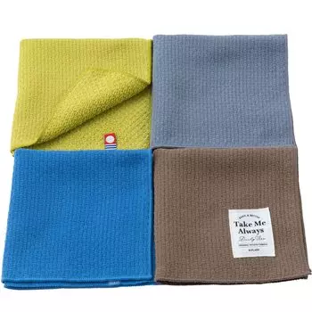 Носовой платок Полотенце Носовой платок TakeMe Imabari Набор из 4 полотенец Сделано в Японии Цвета на выбор 25 x 25 см Быстросохнущий Мгновенно впитывающий Хлопок Мужской