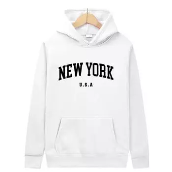 Ностальгическая мужская толстовка с капюшоном и принтом в виде букв, спортивная уличная одежда 2024 S