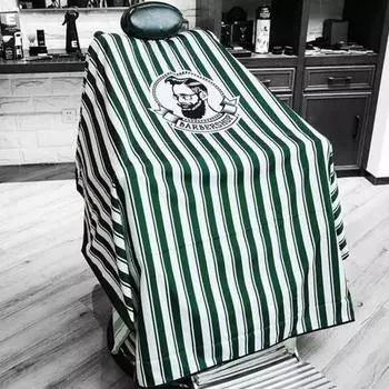 Ностальгическая накидка для стрижки волос в полоску, дышащая накидка для стрижки волос с длительным сроком службы зелёный