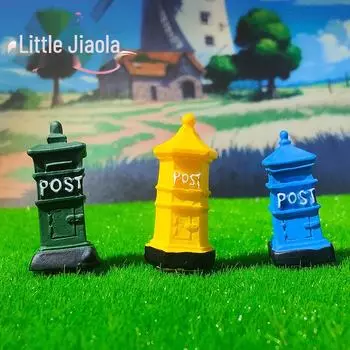 Ностальгический Европейский Ретро Мох Микро Пейзаж Смола Почтовый Ящик Орнамент mailbox жёлтый