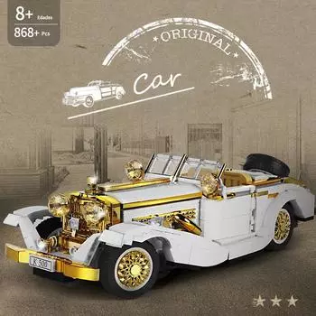 Ностальгия Классический Автомобиль K500 Гоночный Автомобиль Спортивный Автомобиль Модель Головоломка Строительные Блоки Without box