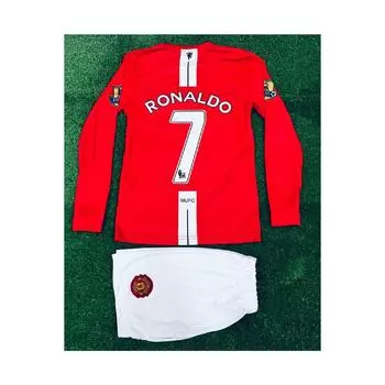 Ностальгия Манчестер Юнайтед 2008 Финал Москвы Детская футболка Роналду с длинными рукавами