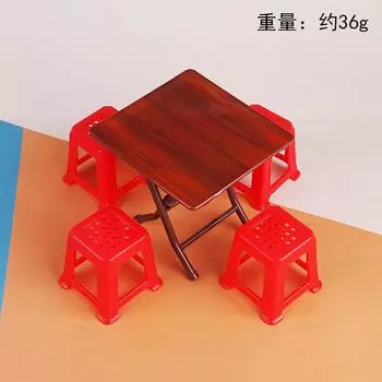 Nostalgic Mini Folding Table Ornament Bo11 Doll House Miniature Simulation Food Play Model Accessories Play House Toy