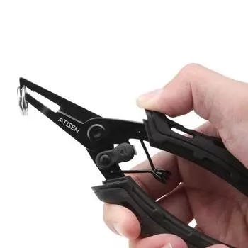 Not Easy To Loosen Fish Grip Lip Clamp Fish Mouth Pliers Hook Rivers Lakes Wade Fishing чёрный