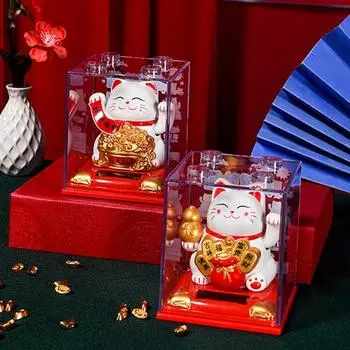 Notch Design Lucky Cat Mold Яркое выражение Уникальная статуэтка-талисман Украшение для дома и комнаты B