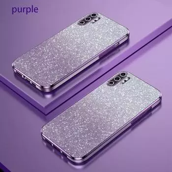 Note10 + Роскошный чехол с градиентным блестящим покрытием для Samsung Galaxy Note 10 Plus 5g, женский мягкий силиконовый защитный чехол 10plus Note 10 фиолетовый