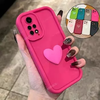 Note11 S 11pro Girl Cute Love Heart Matte Case для Xiaomi Redmi Note 11 Pro Plus 4g 5g 11S Мягкая силиконовая противоударная задняя крышка Redmi Note 11 4G белый