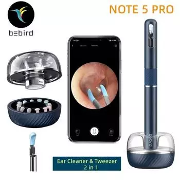 Note5 Pro Ear Cleaner Визуальные палочки для удаления ушной серы HD Эндоскопические пинцеты 2 в 1 Мини-камера для чистки ушей Отоскоп Здравоохранение Note 5 Blue синий