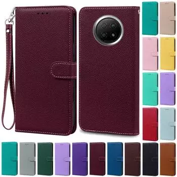 Note 9T Case For Xiaomi Redmi Note 9T Leather Wallet Flip Case For Xiomi Redmi Note 9T Note9t Case Protective Cover Fundas For Redmi Note 9T коричневый