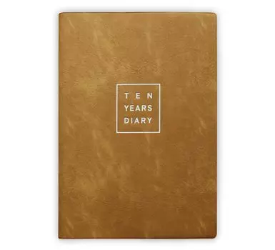 Note Life 10 Year Diary Дневник B5 x Стильный дизайн с датой Высококачественный переплет, который можно открыть и писать, чтобы вы могли начать Мягкая кожаная обложка (26см коричневый