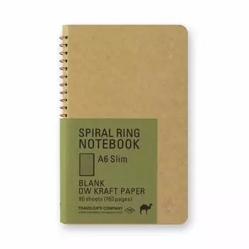 Note Spiral Ring A6 Slim Plain DW Craft Camel 15241006 Traveler s