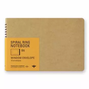 Note Spiral Ring B6 Envelope with Window Mitsubachi 15252006 Traveler s