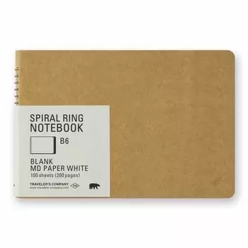 Note Spiral Ring B6 Plain MD White Polar Bear 15250006 Traveler s