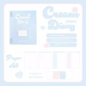 Notebook A5B5 Notebook Wrong Questions Large Capacity Loose-Leaf A5-(blue) blue dream