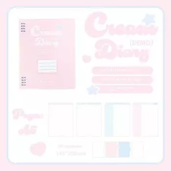 Notebook A5B5 Notebook Wrong Questions Large Capacity Loose-Leaf A5-(pink) pink dream