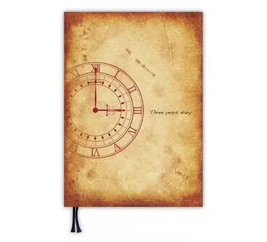 Notelife 3 Year Diary Diary Graph Spec B5 x Made in Japan Softcover Date Display Can Start Any Bookmark (26cm 18cm) (You Time) (Clock Pattern,