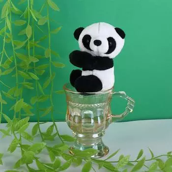 Notes Gifts Plush Panda Animal Stuffed Curtain Clip Curtain Decor Clip Toys чёрный/белый