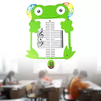 Нотная доска для обучения музыке, портативный пятистрочный инструмент для партитуры для студентов Frog Shape