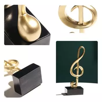 Нотная музыкальная нота, украшения из смолы, домашняя гостиная, ТВ-шкаф, винный шкаф, украшение для крыльца светло-серый