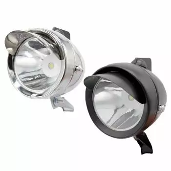 NOTRE front headlight Retro design Power saving High brightness LED Comes with two mounting brackets Battery operated Bullet-shaped NL-019 (BLACK)